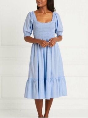 Hill house home Louisa nap dress in blue gingham size L